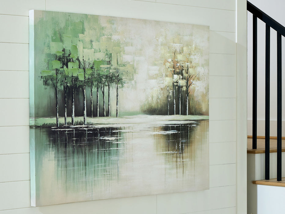 Garlenridge - Wall Art - Green / Tan / White – Canvas Art by Signature Design by Ashley® at Furniture Wholesale Plus , Nashville furniture store