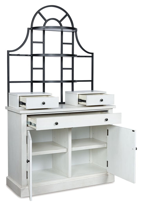 Greddinton - Baker's Rack - White – Display Cabinets by Signature Design by Ashley® at Furniture Wholesale Plus , Nashville furniture store