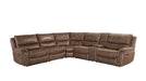 Lehi - 6 Piece Manual Reclining Sectional - Dark Brown – Reclining Sectionals by Steve Silver Furniture at Furniture Wholesale Plus , Nashville furniture store