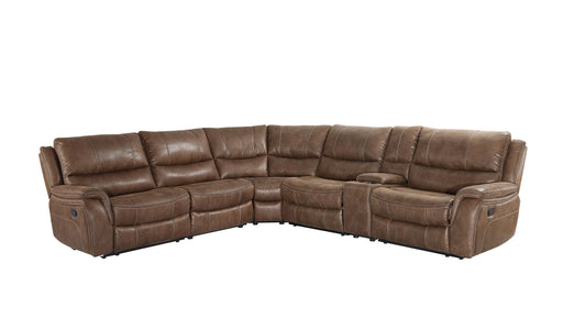 Lehi - 6 Piece Manual Reclining Sectional - Dark Brown – Reclining Sectionals by Steve Silver Furniture at Furniture Wholesale Plus , Nashville furniture store