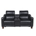 Giorno - Dual Power Console Loveseat - Black – Reclining Loveseats by Steve Silver Furniture at Furniture Wholesale Plus , Nashville furniture store