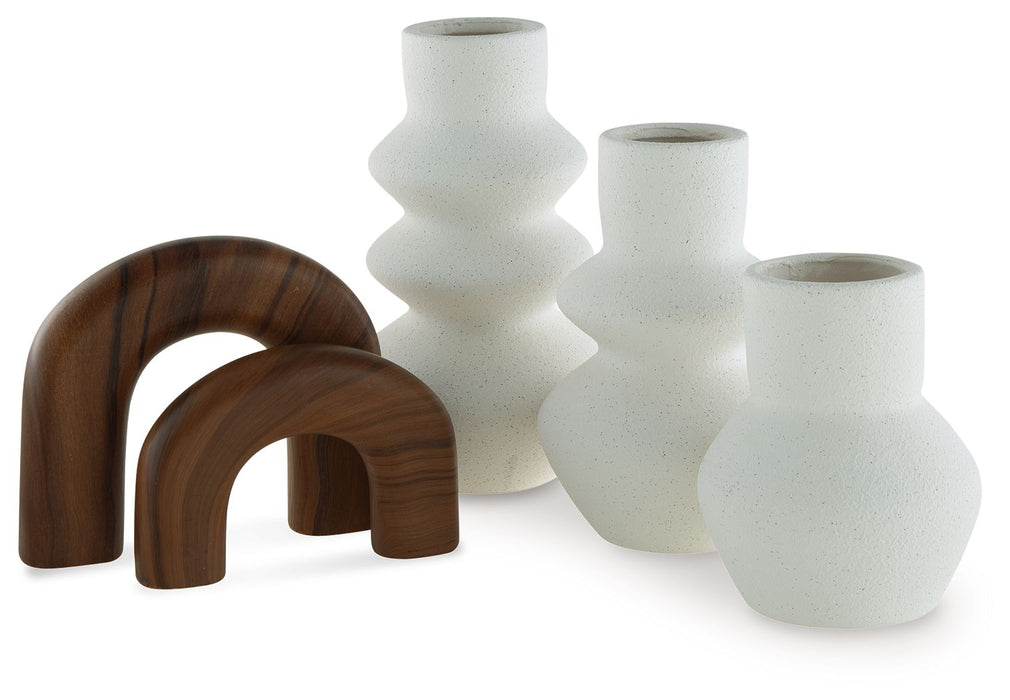 Carterworth - Accessory Set (Set of 5) - White / Brown – Table Accessory Sets by Signature Design by Ashley® at Furniture Wholesale Plus , Nashville furniture store