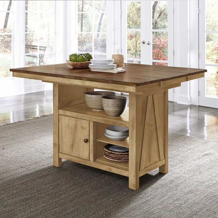 Lindsey Farm - Gathering Table Set - Natural & Brown – Counter Tables by Liberty Furniture at Furniture Wholesale Plus , Nashville furniture store