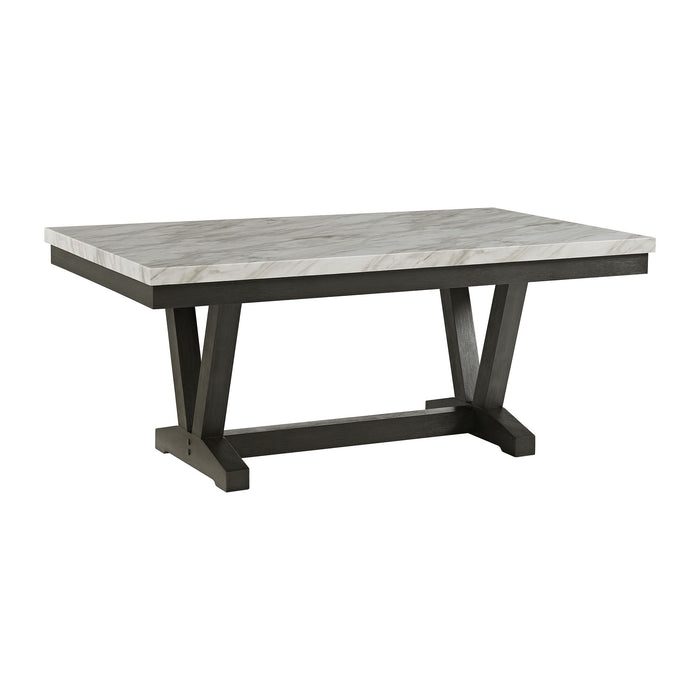 Everdeen - Dining Table With White Faux Marble Top - Charcoal – Dining Tables by Elements International at Furniture Wholesale Plus , Nashville furniture store