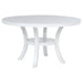 Judd - Round Dining Wood Table With Shelf - Pearl White – Dining Tables by Coaster Fine Furniture at Furniture Wholesale Plus , Nashville furniture store