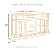 Roddinton - 2 Pc. - 74" TV Stand with Electric Infrared Fireplace Insert - Dark Brown – Fireplace TV Stands by Signature Design by Ashley® at Furniture Wholesale Plus , Nashville furniture store