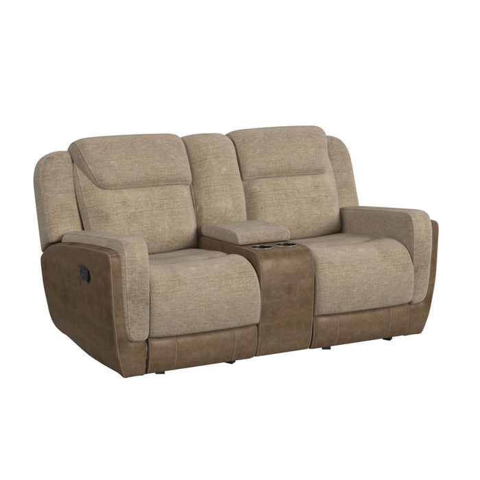 Hornet - Motion Glider Loveseat With Console – Reclining Loveseats by Elements International at Furniture Wholesale Plus , Nashville furniture store