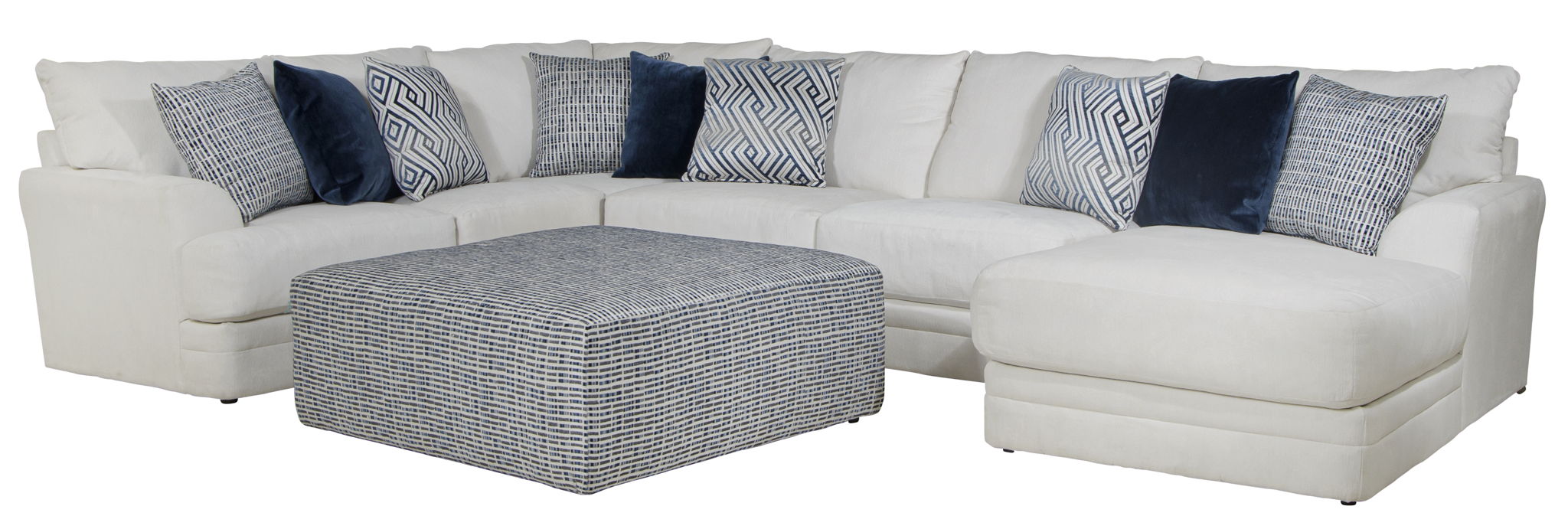 Polaris - Sectional With Comfort Coil Seating, 9 Included Accent Pillows And Included Cocktail Ottoman – 2 Piece Living Room Sets by Jackson at Furniture Wholesale Plus , Nashville furniture store