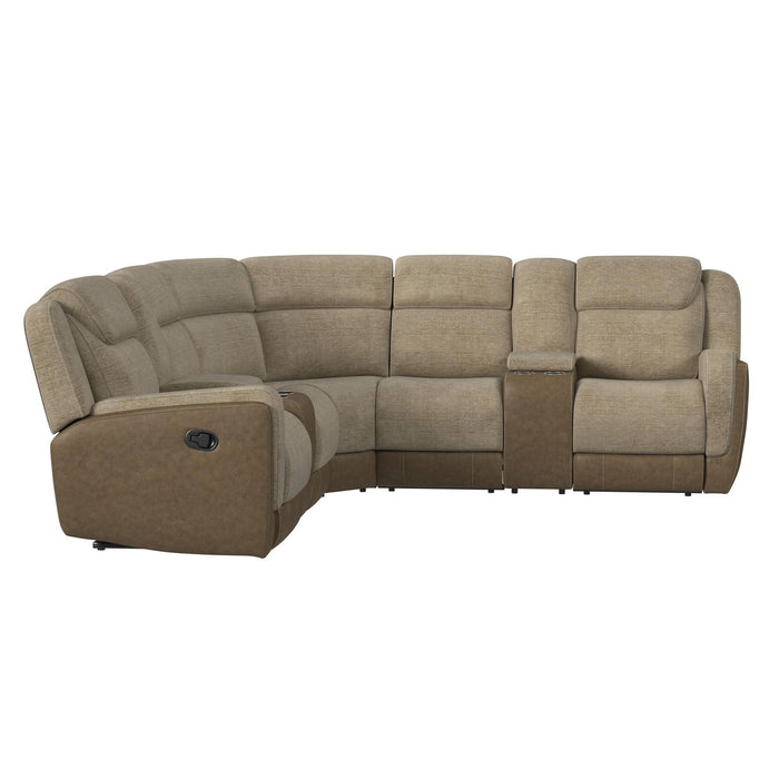 Hornet - 3 Piece Motion Sectional Set With Console – Reclining Sectionals by Elements International at Furniture Wholesale Plus , Nashville furniture store