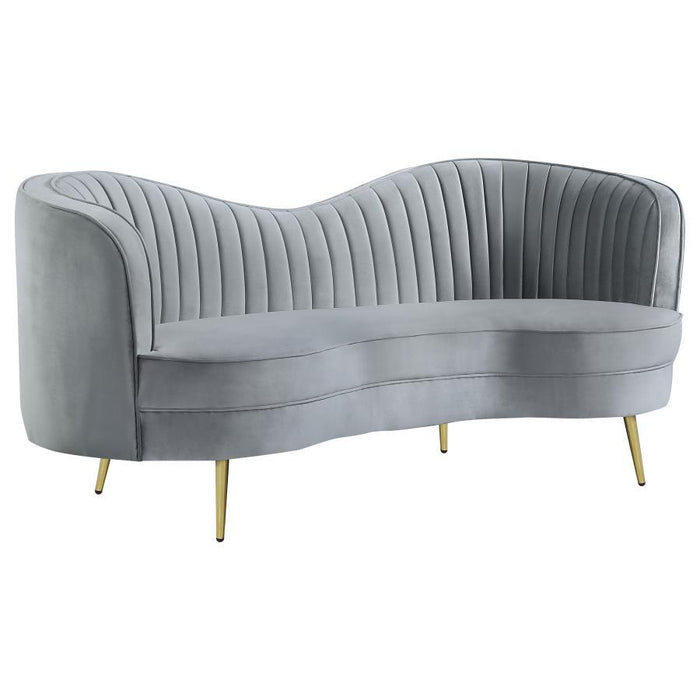 Sophia - Upholstered Channel Tufted Loveseat – Stationary Loveseats by CoasterEssence at Furniture Wholesale Plus , Nashville furniture store