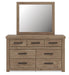 Oliandon - 3 Pc. - Queen Panel Storage Bed, Dresser And Mirror - Light Brown – 3 Piece Bedroom Sets by Signature Design by Ashley® at Furniture Wholesale Plus , Nashville furniture store
