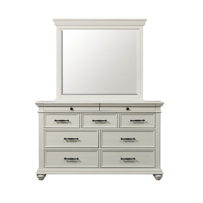 Slater - 9-Drawer Dresser With Mirror – Dresser & Mirror by Elements International at Furniture Wholesale Plus , Nashville furniture store