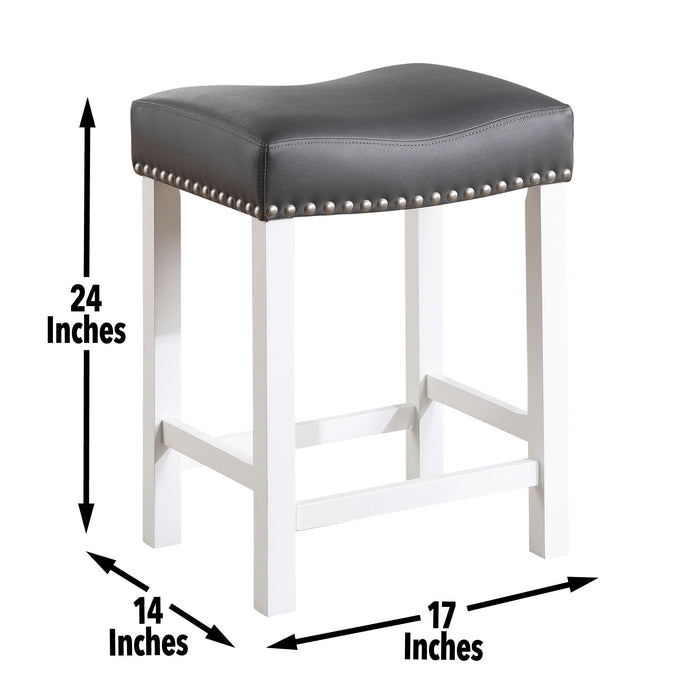 Zermatt - Counter Stool (Set of 2) - White - Premium Stool Sets from Steve Silver Furniture - Just $219! Shop now at Furniture Wholesale Plus  We are the best furniture store in Nashville, Hendersonville, Goodlettsville, Madison, Antioch, Mount Juliet, Lebanon, Gallatin, Springfield, Murfreesboro, Franklin, Brentwood