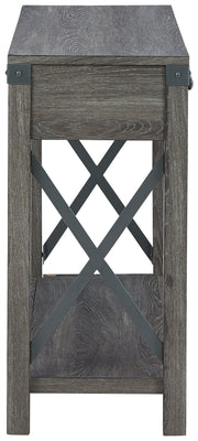 Freedan - Console Sofa Table - Grayish Brown – Sofa Tables by Signature Design by Ashley® at Furniture Wholesale Plus , Nashville furniture store