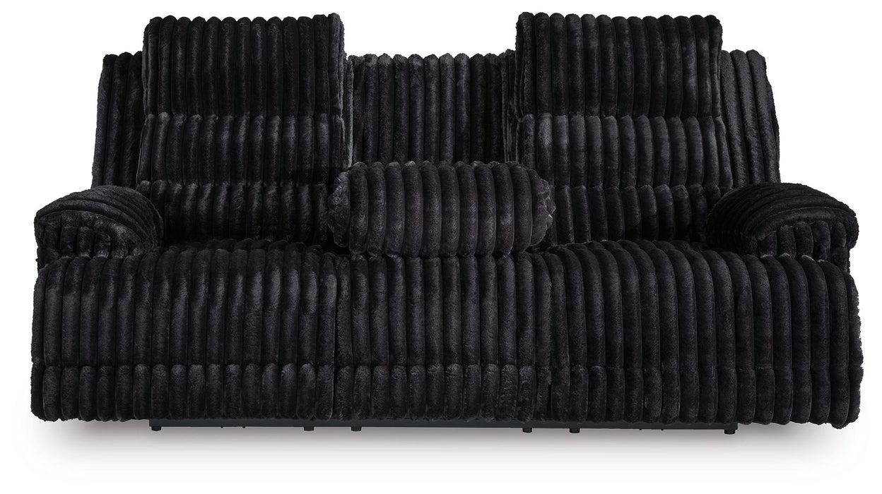 Rhine Falls - Reclining Power Sofa With Drop Down Table - Onyx – Reclining Sofas by Signature Design by Ashley® at Furniture Wholesale Plus , Nashville furniture store