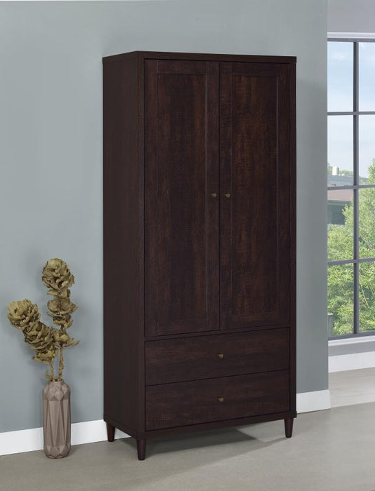 Wadeline - 2 Door Tall Accent Storage Cabinet - Rustic Tobacco – Accent Cabinets by CoasterEveryday at Furniture Wholesale Plus , Nashville furniture store