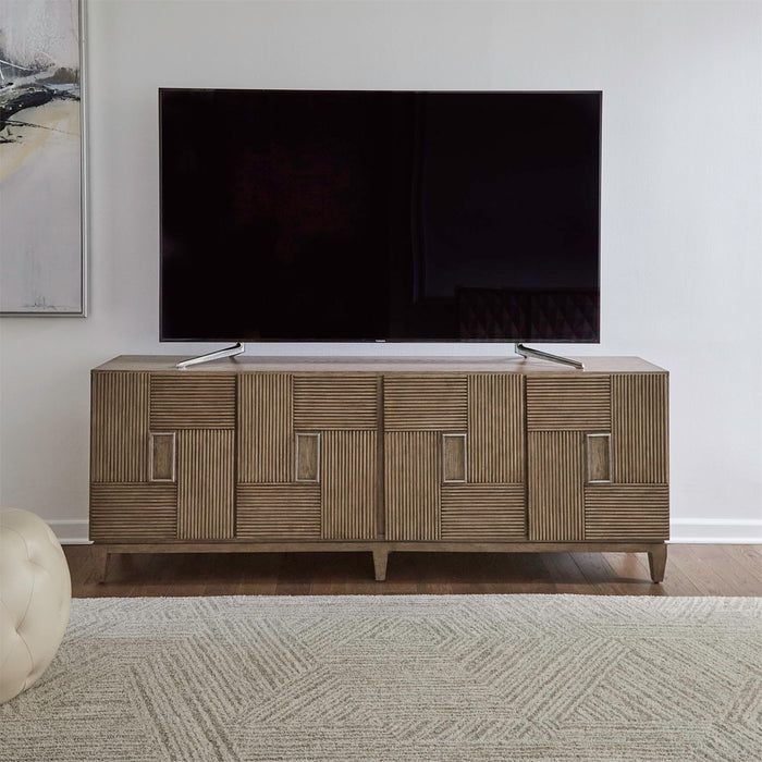 Serenity - 82" Accent TV Console - Burnished Beige – TV Stands by Liberty Furniture at Furniture Wholesale Plus , Nashville furniture store