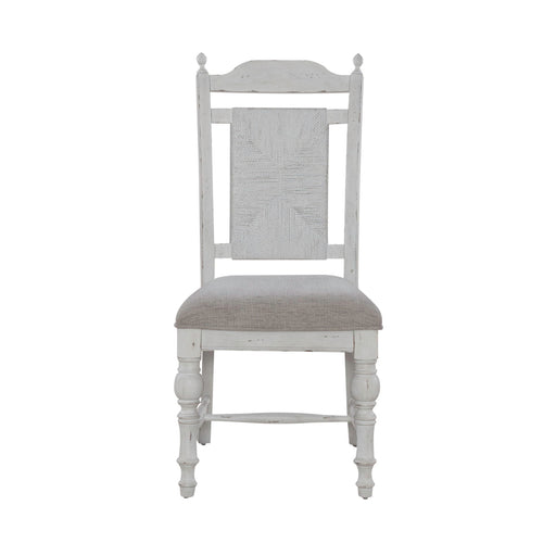 River Place - Panel Back Side Chair - Riverstone White & Tobacco – Side Chairs by Liberty Furniture at Furniture Wholesale Plus , Nashville furniture store