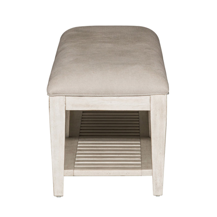 Heartland - Bed Bench - Antique White / Tobacco Tops – Bed Benches by Liberty Furniture at Furniture Wholesale Plus , Nashville furniture store