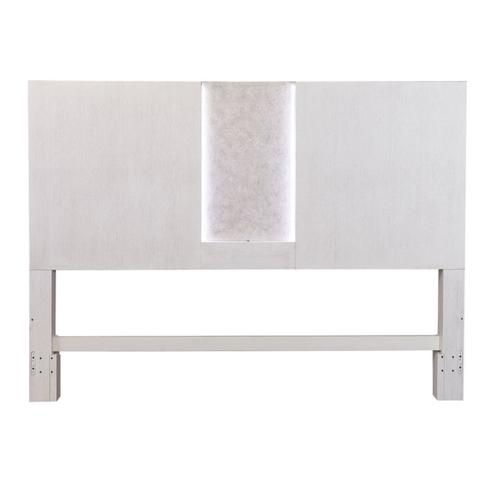 Mirage - King Travertine Panel Headboard - Wirebrushed White – Panel Headboards by Liberty Furniture at Furniture Wholesale Plus , Nashville furniture store