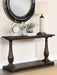 Walden Rectangular Sofa Table with Turned Legs and Floor Shelf Coffee - Premium Sofa Table from Coaster Z2 Standard - Just $338! Shop now at Furniture Wholesale Plus  We are the best furniture store in Nashville, Hendersonville, Goodlettsville, Madison, Antioch, Mount Juliet, Lebanon, Gallatin, Springfield, Murfreesboro, Franklin, Brentwood