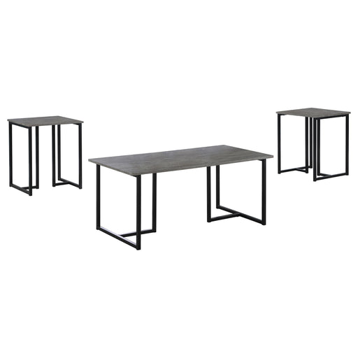 Nyla 3-piece Occasional Set Weathered Grey and Black - Premium Table Set from Coaster Z2 Standard - Just $170! Shop now at Furniture Wholesale Plus  We are the best furniture store in Nashville, Hendersonville, Goodlettsville, Madison, Antioch, Mount Juliet, Lebanon, Gallatin, Springfield, Murfreesboro, Franklin, Brentwood