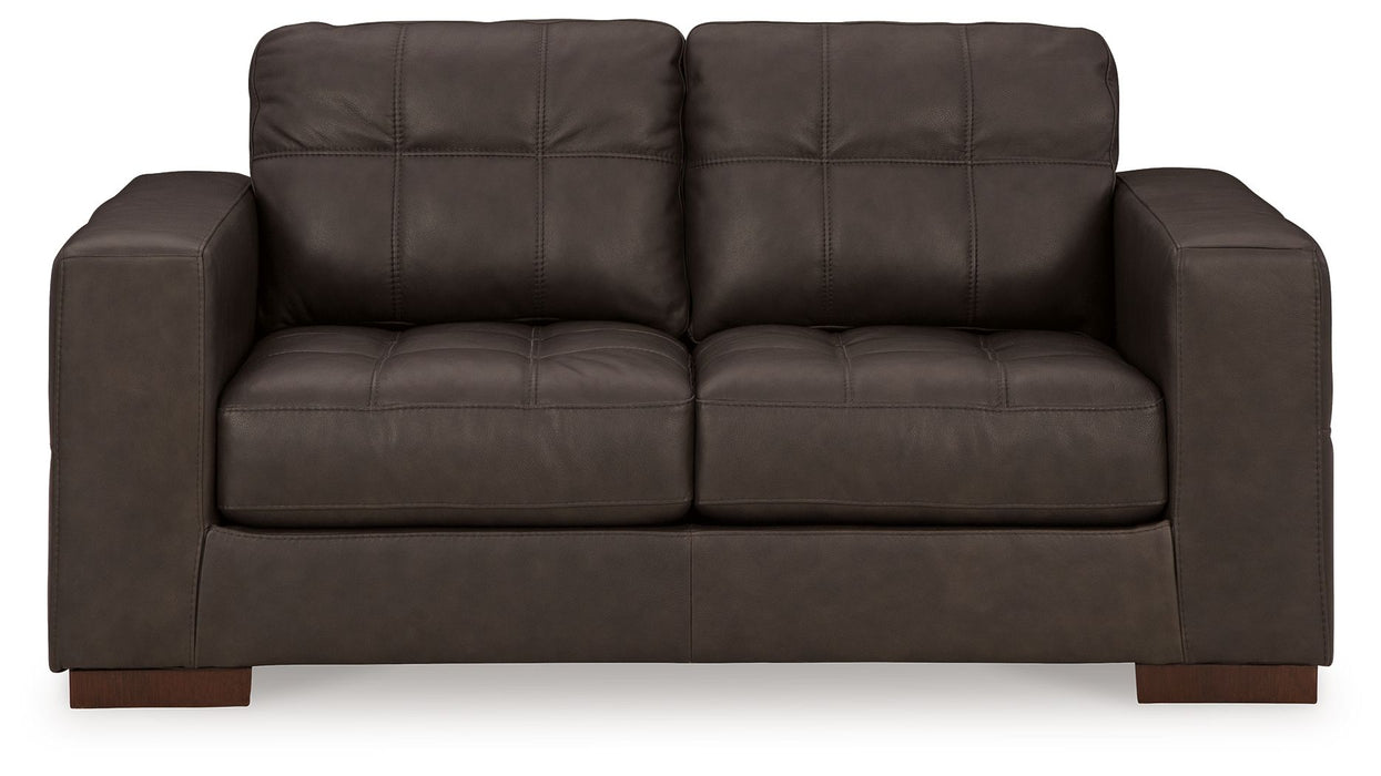 Luigi - Loveseat - Thunder – Stationary Loveseats by Signature Design by Ashley® at Furniture Wholesale Plus , Nashville furniture store