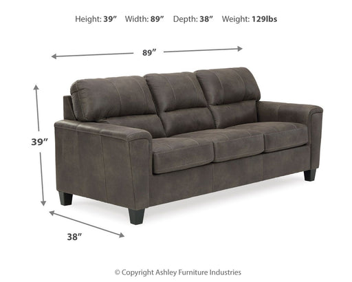 Navi - Stationary Sofa - Premium Stationary Sofas from Signature Design by Ashley® - Just $518! Shop now at Furniture Wholesale Plus  We are the best furniture store in Nashville, Hendersonville, Goodlettsville, Madison, Antioch, Mount Juliet, Lebanon, Gallatin, Springfield, Murfreesboro, Franklin, Brentwood