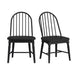 Heritage & Home - Windsor Side Chair (Set of 2) - Black – Chair Sets by Elements International at Furniture Wholesale Plus , Nashville furniture store