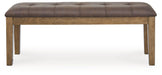 Urbinforte - Large Upholstered Dining Room Bench - Light Brown – Upholstered Benches by Signature Design by Ashley® at Furniture Wholesale Plus , Nashville furniture store