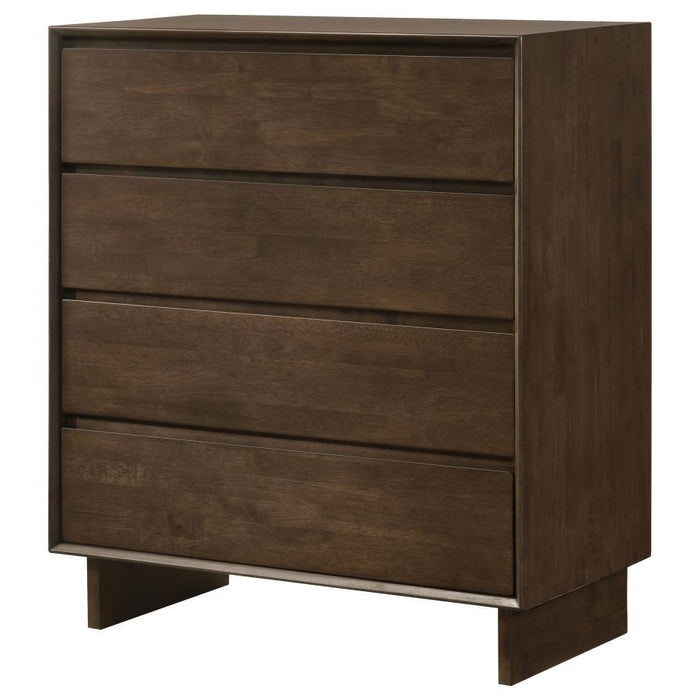 Glenwood - 4-Drawer Chest Of Drawers - Warm Brown – Accent Chests by Coaster Fine Furniture at Furniture Wholesale Plus , Nashville furniture store