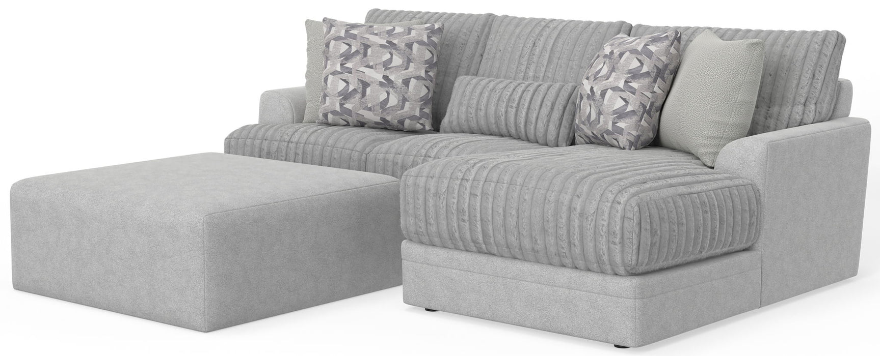 Titan - Sectional With Comfort Coil Seating, Cocktail Ottoman And Accent Pillows Included – 2 Piece Living Room Sets by Jackson at Furniture Wholesale Plus , Nashville furniture store