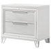 Marmore - 2-Drawer Nightstand Bedside Table - White – Nightstands w/ Charging Stations by Coaster Fine Furniture at Furniture Wholesale Plus , Nashville furniture store
