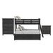 Hampton Kids - Bunk With Ladder And Trundle Bedroom Set – 3 Piece Bedroom Sets by Elements International at Furniture Wholesale Plus , Nashville furniture store