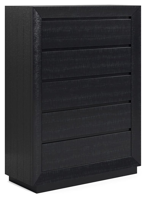Londer - Five Drawer Chest - Black – Accent Chests by Millennium® by Ashley at Furniture Wholesale Plus , Nashville furniture store