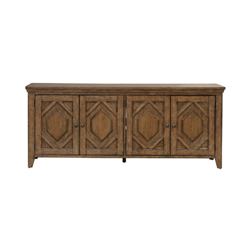 Carolina Park - 78" TV Console - Amber Brown – TV Stands by Liberty Furniture at Furniture Wholesale Plus , Nashville furniture store