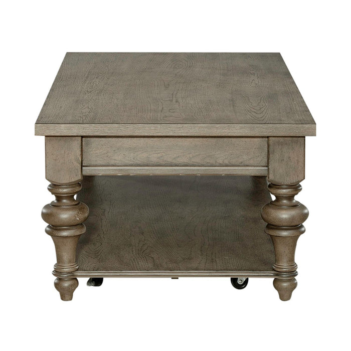 Americana Farmhouse - Rectangular Cocktail Table - Dusty Taupe – Cocktail Tables by Liberty Furniture at Furniture Wholesale Plus , Nashville furniture store
