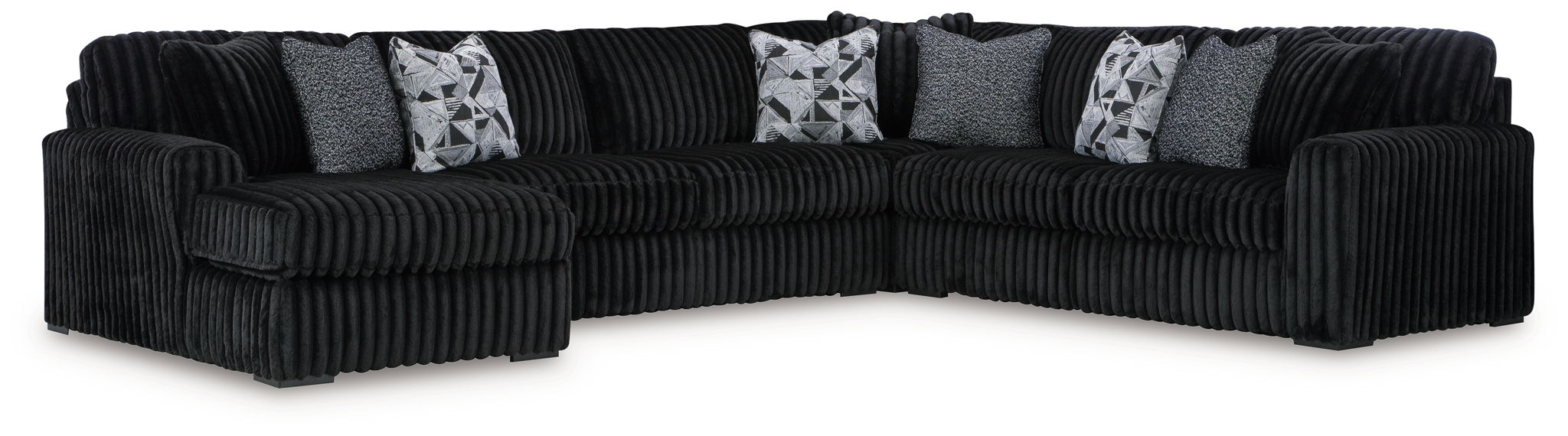 Midnight-Madness - 6 Piece Sectional – Stationary Sectionals by Signature Design by Ashley® at Furniture Wholesale Plus , Nashville furniture store