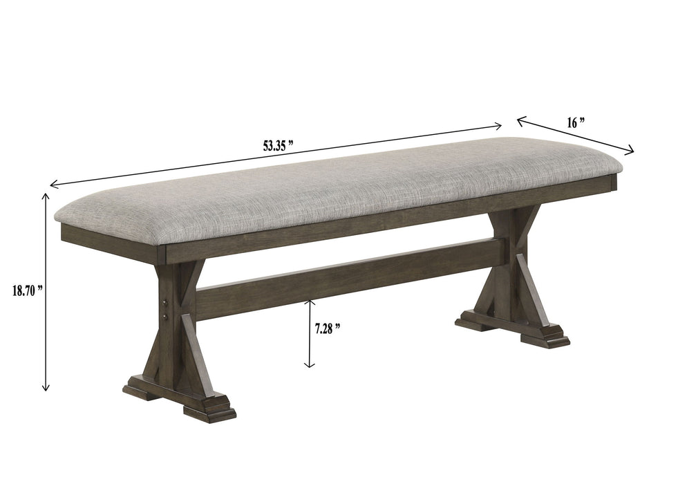 Lloyd - Bench - Brown / Gray - Premium Dining Benches from Crown Mark - Just $159! Shop now at Furniture Wholesale Plus  We are the best furniture store in Nashville, Hendersonville, Goodlettsville, Madison, Antioch, Mount Juliet, Lebanon, Gallatin, Springfield, Murfreesboro, Franklin, Brentwood