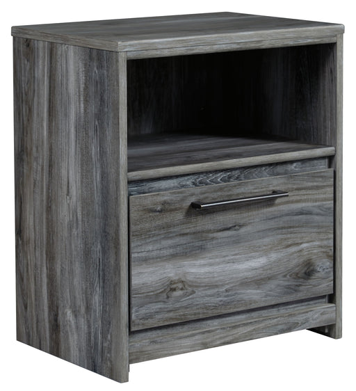 Baystorm - One Drawer Night Stand - Premium Nightstands w/ Charging Stations from Signature Design by Ashley® - Just $208! Shop now at Furniture Wholesale Plus  We are the best furniture store in Nashville, Hendersonville, Goodlettsville, Madison, Antioch, Mount Juliet, Lebanon, Gallatin, Springfield, Murfreesboro, Franklin, Brentwood