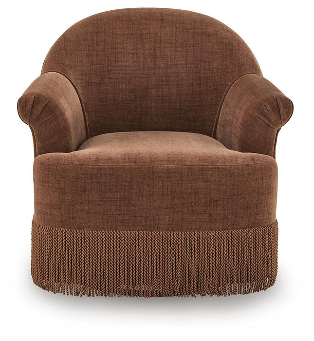 Jeanwell - Swivel Accent Chair - Clay – Swivel Chairs by Signature Design by Ashley® at Furniture Wholesale Plus , Nashville furniture store