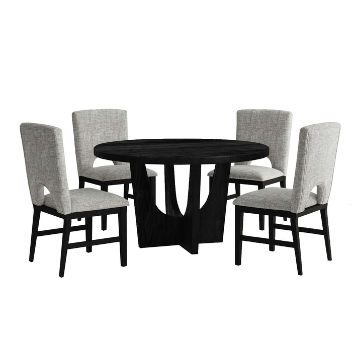 Oregon - 5 Piece Standard Height Dining Set (Round Table And Four Chairs) – 5 Piece Dining Room Sets by Elements International at Furniture Wholesale Plus , Nashville furniture store