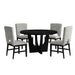 Oregon - 5 Piece Standard Height Dining Set (Round Table And Four Chairs) – 5 Piece Dining Room Sets by Elements International at Furniture Wholesale Plus , Nashville furniture store