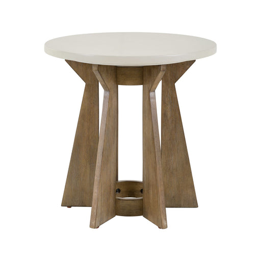 Berkley Square - Round End Table - Linen & Khaki – End Tables by Liberty Furniture at Furniture Wholesale Plus , Nashville furniture store