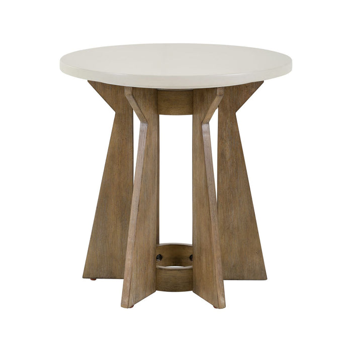 Berkley Square - Round End Table - Linen & Khaki – End Tables by Liberty Furniture at Furniture Wholesale Plus , Nashville furniture store