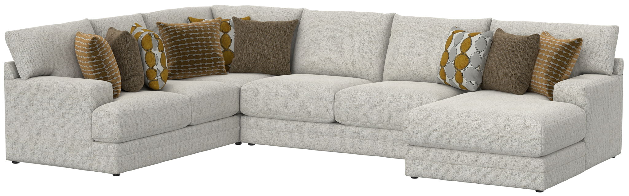 Tori - Sectional With Comfort Coil Seating And Accent Pillows Included – Stationary Sectionals by Jackson at Furniture Wholesale Plus , Nashville furniture store