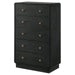 Cavelle - 5-Drawer Chest Of Drawers - Black – Accent Chests by Coaster Fine Furniture at Furniture Wholesale Plus , Nashville furniture store