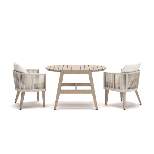 Ivory Vine - Chairs With Cushion / Table Set (Set of 3) - Beige – 3 Piece Outdoor Sets by Signature Design by Ashley® at Furniture Wholesale Plus , Nashville furniture store