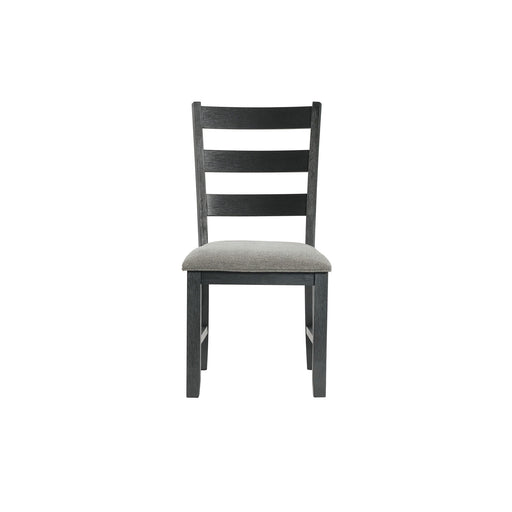 Martin - Dining Side Chair With Gray Fabric (Set of 2) - Black Finish – Chair Sets by Elements International at Furniture Wholesale Plus , Nashville furniture store