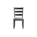 Martin - Dining Side Chair With Gray Fabric (Set of 2) - Black Finish – Chair Sets by Elements International at Furniture Wholesale Plus , Nashville furniture store